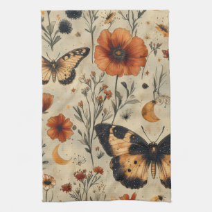 Vintage Vlinder Wildflower (7) Theedoek