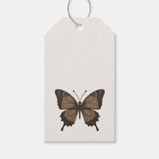Vintage Vlindertag Cadeaulabel
