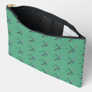 Vintage Vloerkleed Patroon van het Vliegveld Tasje Etui
