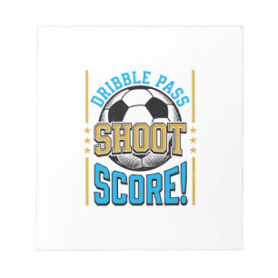 Vintage Voetbal Dribbel Pass Schiet Score Shirt De Notitieblok