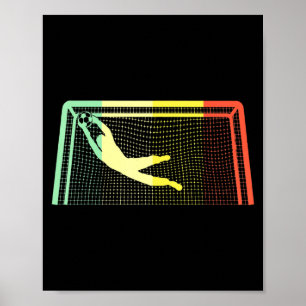 Vintage Voetbal Keeper Doelman Voor Jongens Meisje Poster