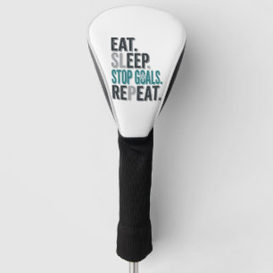 Vintage Voetbal Keeper Eet Slaap Stoppen Doelen T- Golfheadcover