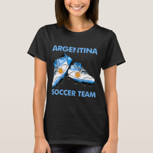 Vintage Voetbal Laarzen Argentinië Vlag Argentinië T-shirt