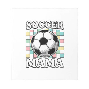 Vintage Voetbal Mama Gravure Shirt Ontwerp_1 Notitieblok