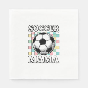 Vintage Voetbal Mama Gravure Shirt Ontwerp_1 Servet