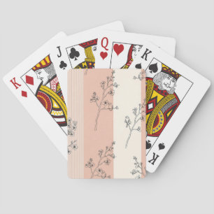 Vintage Vogel Bloesem Toile Streep (13) Pokerkaarten