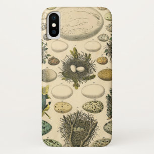 Vintage Vogel Ei Nest Kunst Schilderij Natuurlijke iPhone X Hoesje