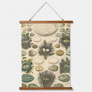 Vintage Vogel Ei Nest Kunst Schilderij Natuurlijke Hangend Wandkleed