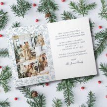 Vintage Vogel & Pijnboom Kerstmappkaart