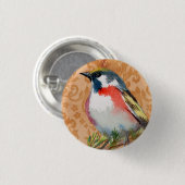 Vintage Vogel Ronde Button 3,2 Cm (Voorkant /achterkant)