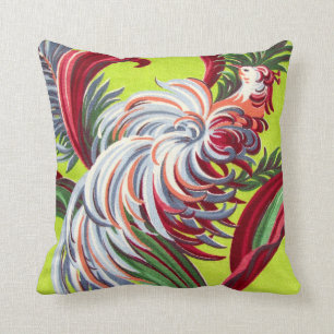 Vintage Vogel Tropische Bloemen Florida Hawaï Deco Kussen