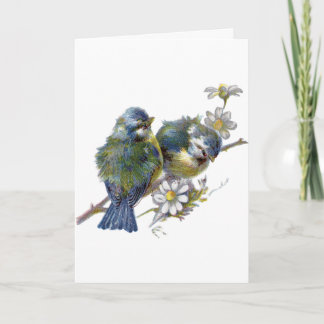 Vintage Vogels, Duitse Verjaardag Kaart
