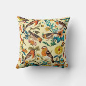 Vintage Vogels Kussen (Achterkant)