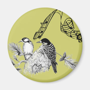 Vintage Vogels Magneet