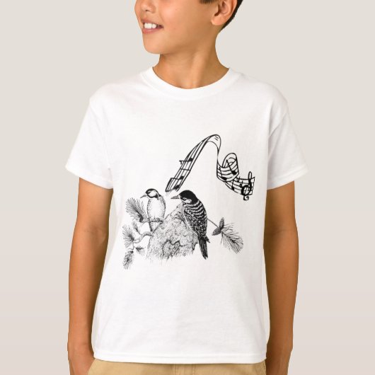 Vintage Vogels T-shirt (Voorkant)