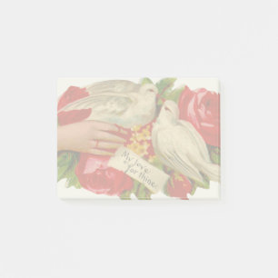 Vintage Vogels Victoriaanse Liefde Duif Klassieke  Post-it® Notes