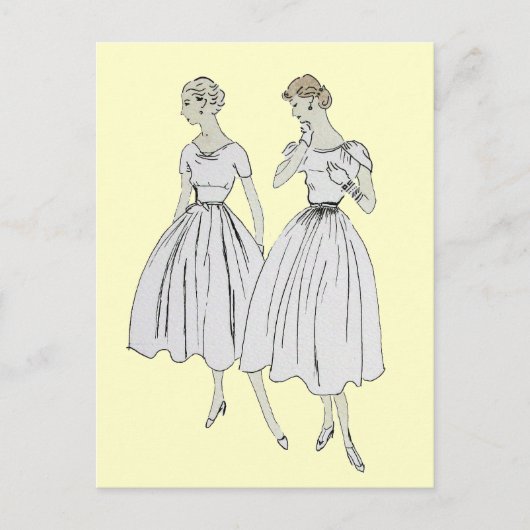 Vintage Vogue Briefkaart (Voorkant)