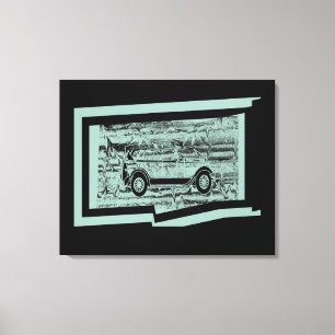 Vintage Voiture Enveloppé Toile