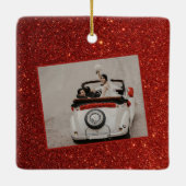 Vintage Voiture Noël Ornement Photo (Dos)