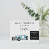 Vintage voiture upsherin invitation (Debout devant)