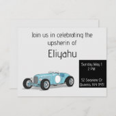 Vintage voiture upsherin invitation (Devant / Derrière)