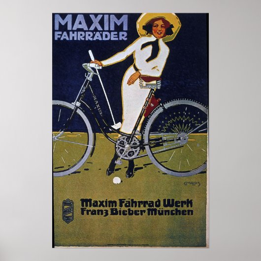 Vintage voor fietsen Adverteren Poster (Voorkant)