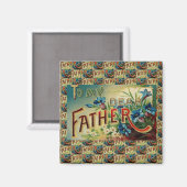 Vintage voor mijn beste vader Pattern Kitchen Magneet (Voorkant / Achterkant)