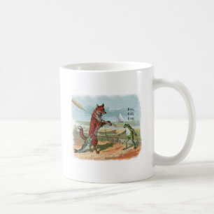 Vintage Vos-en-Kikkerstrand Whimsische Illustratie Koffiemok