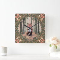 Vintage Vos in het Bos Natuur-Inspiratie kunst