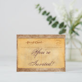 Vintage Vous êtes Invité Damask Invitation Cartes  (Debout devant)