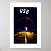 Vintage voyage affiche DSB (Devant)