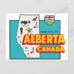 Vintage voyage de carte Alberta