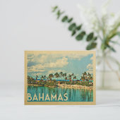 Vintage voyage de carte postale Bahamas (Debout devant)