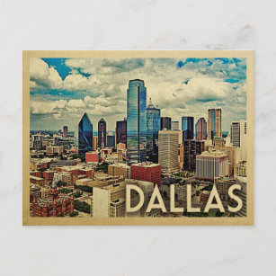 Vintage voyage de carte postale Dallas Texas