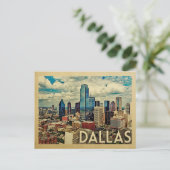 Vintage voyage de carte postale Dallas Texas (Debout devant)