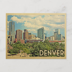 Vintage voyage de carte postale Denver Colorado