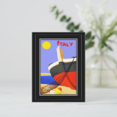 Vintage voyage de carte postale Italie (Debout devant)