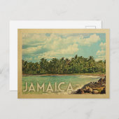 Vintage voyage de carte postale Jamaïque (Devant / Derrière)