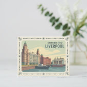 Vintage voyage de carte postale Liverpool (Debout devant)