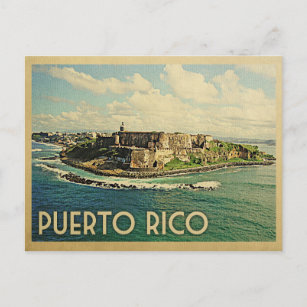 Vintage voyage de carte postale Porto Rico