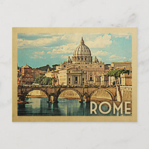Vintage voyage de carte postale Rome Italie