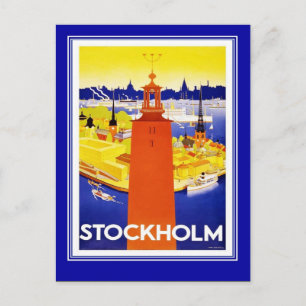 Vintage voyage de carte postale Stockholm