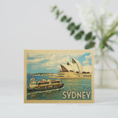 Vintage voyage de carte postale Sydney Australie (Debout devant)