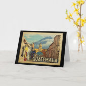 Vintage voyage de la carte de voeux du Guatemala (Fleur jaune)