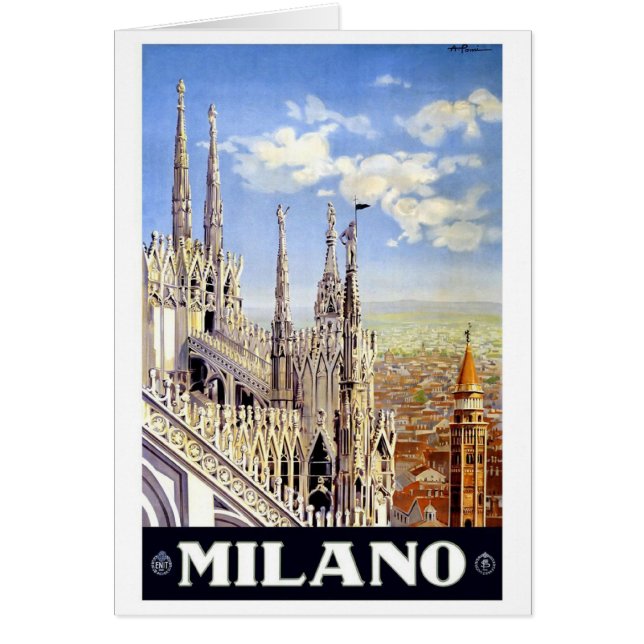 Vintage voyage de Milan Italie (Devant)