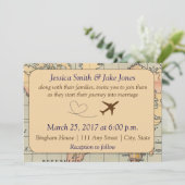 Vintage, Voyage Mariage à thème Invitation (Debout devant)