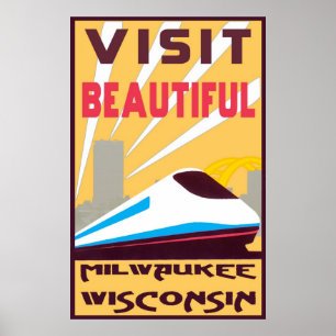 VINTAGE VOYAGE POSTER - MILWAUKEE, WISCONSIN