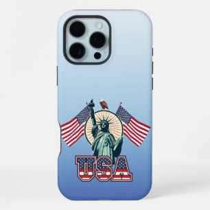 Vintage, Vrijheidsbeeld iPhone Case 16 Pro Max Hoesje