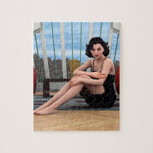 Vintage Vrouw Legpuzzel (Verticaal)