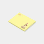Vintage vrouw Pierrot Post-it® Notes (Schuin)